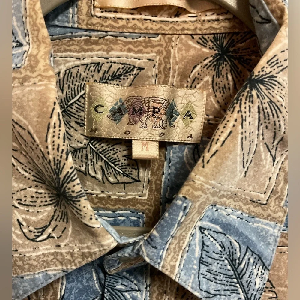 Cubavera Men’s Cabana Hawaiian Shirt Tropical Print Short Sleeve Size M